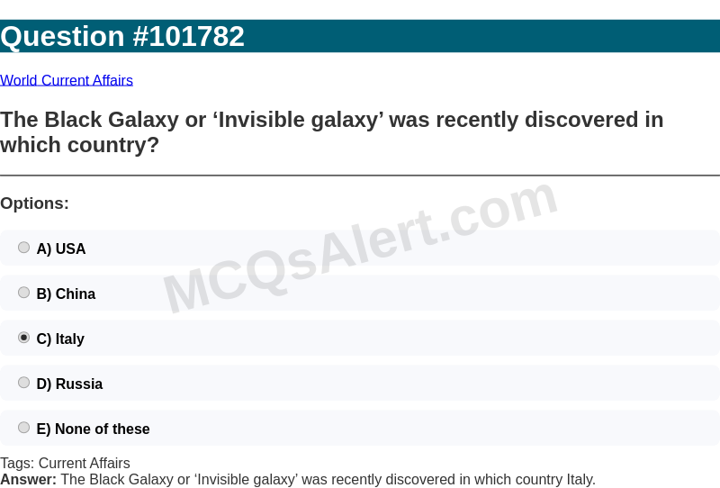 Question Screenshot
