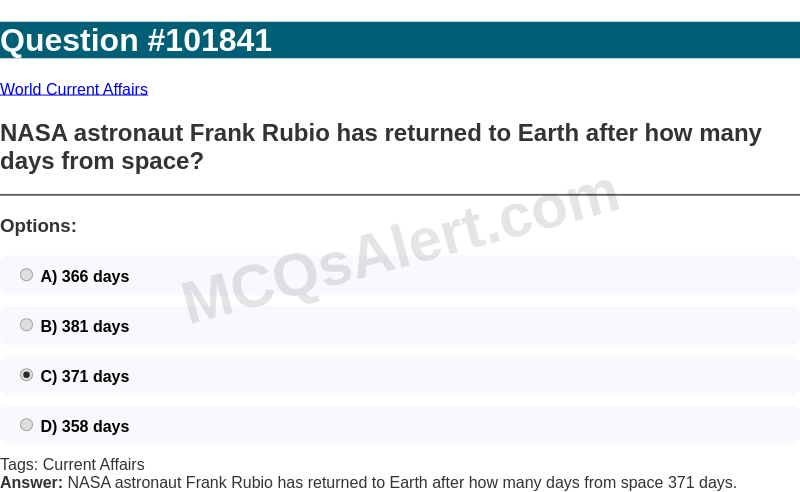 Question Screenshot