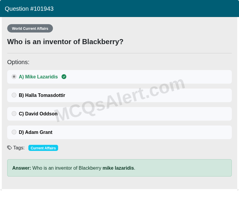 Question Screenshot