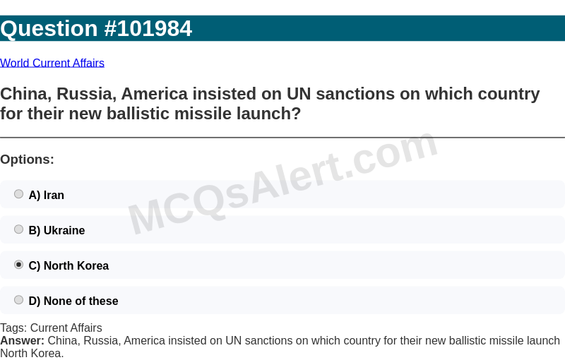 Question Screenshot