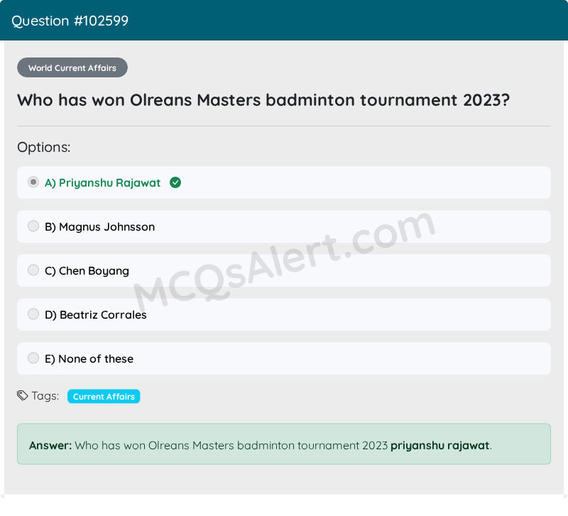 Question Screenshot