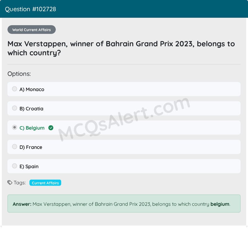 Question Screenshot