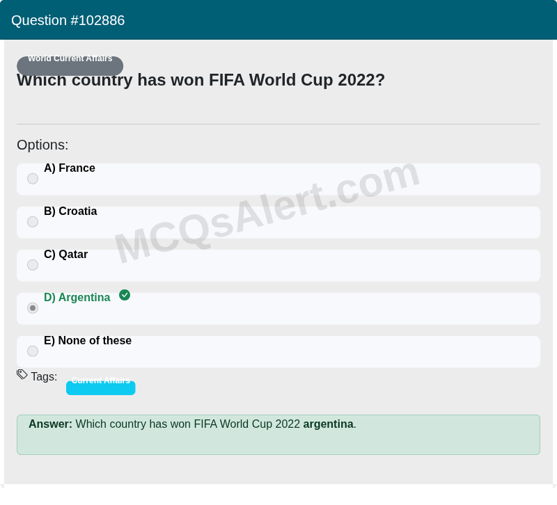Question Screenshot
