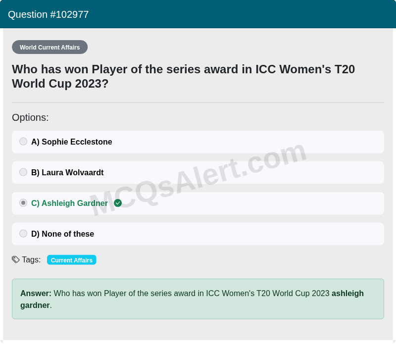 Question Screenshot