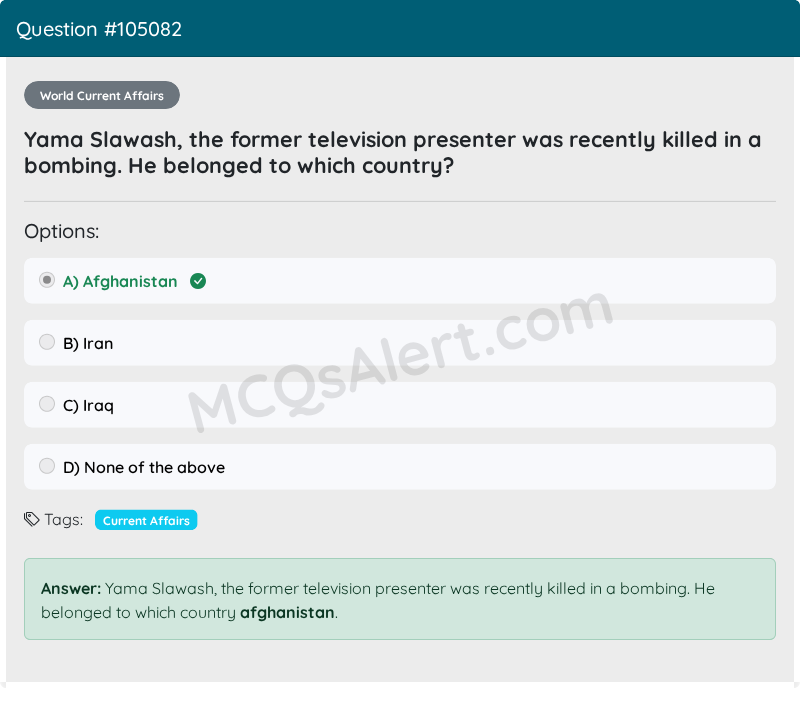 Question Screenshot