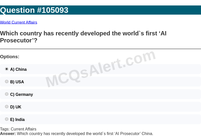Question Screenshot