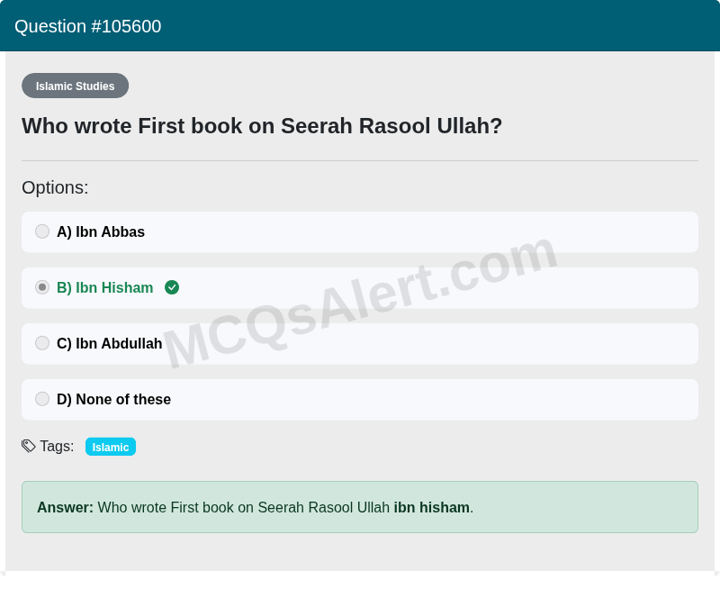 Question Screenshot