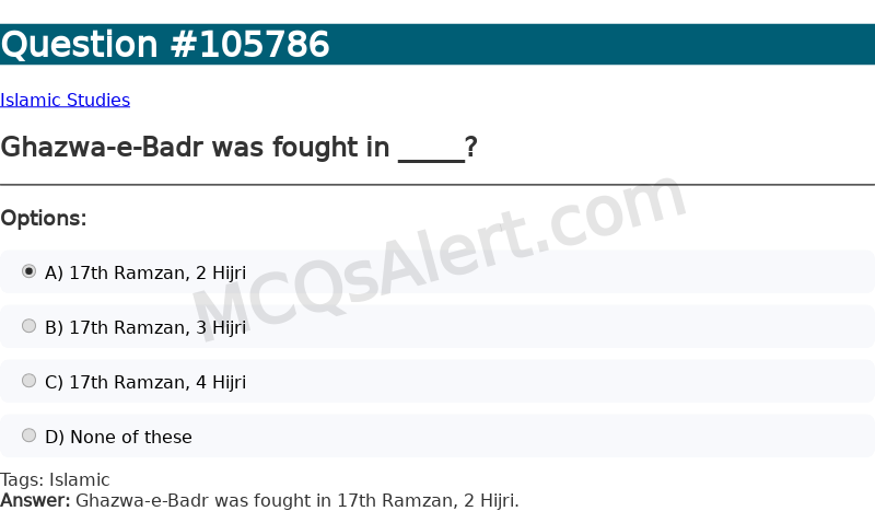 Question Screenshot