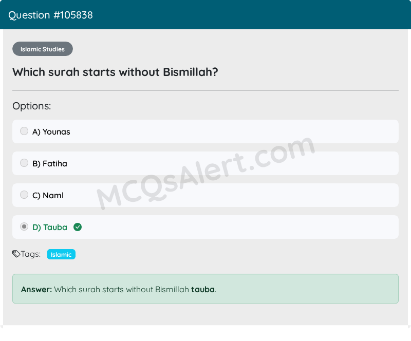Question Screenshot