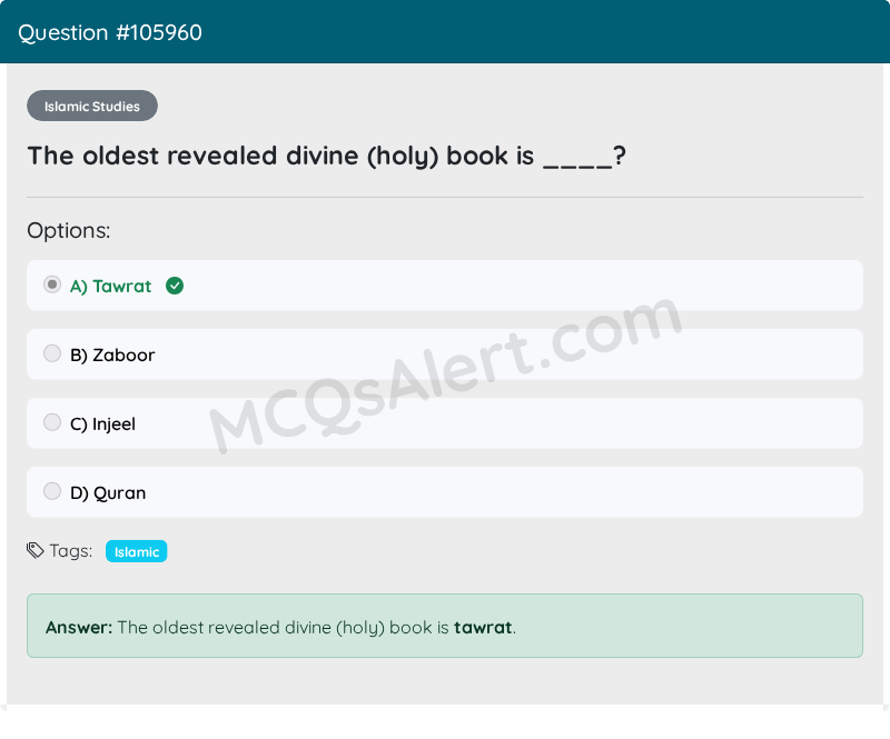 Question Screenshot
