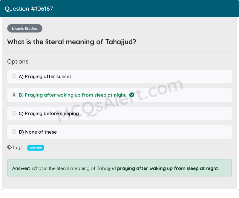 Question Screenshot
