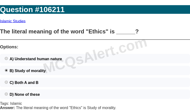 Question Screenshot
