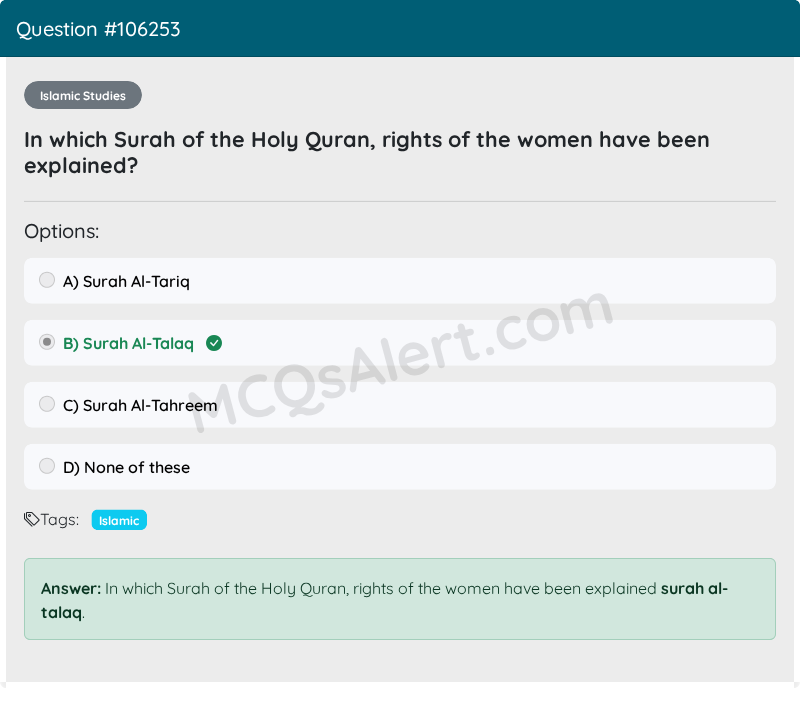 Question Screenshot