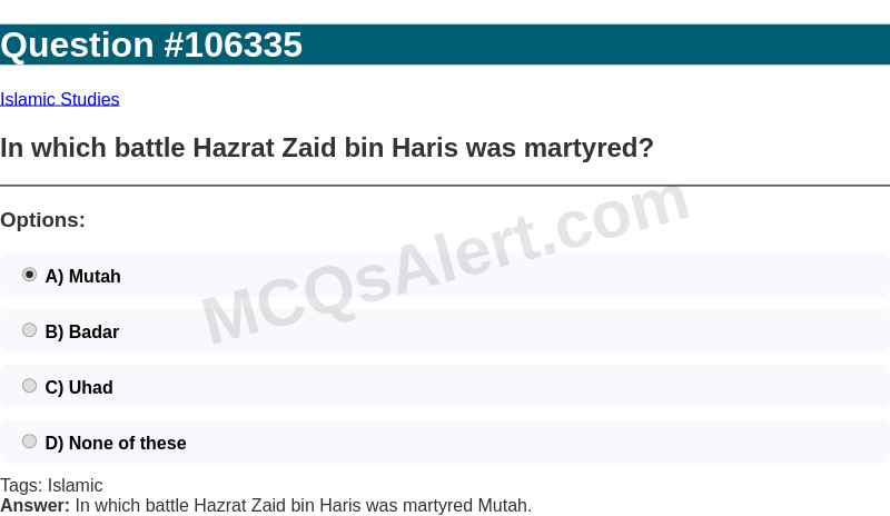 Question Screenshot
