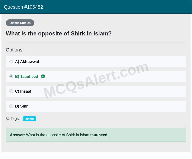 Question Screenshot