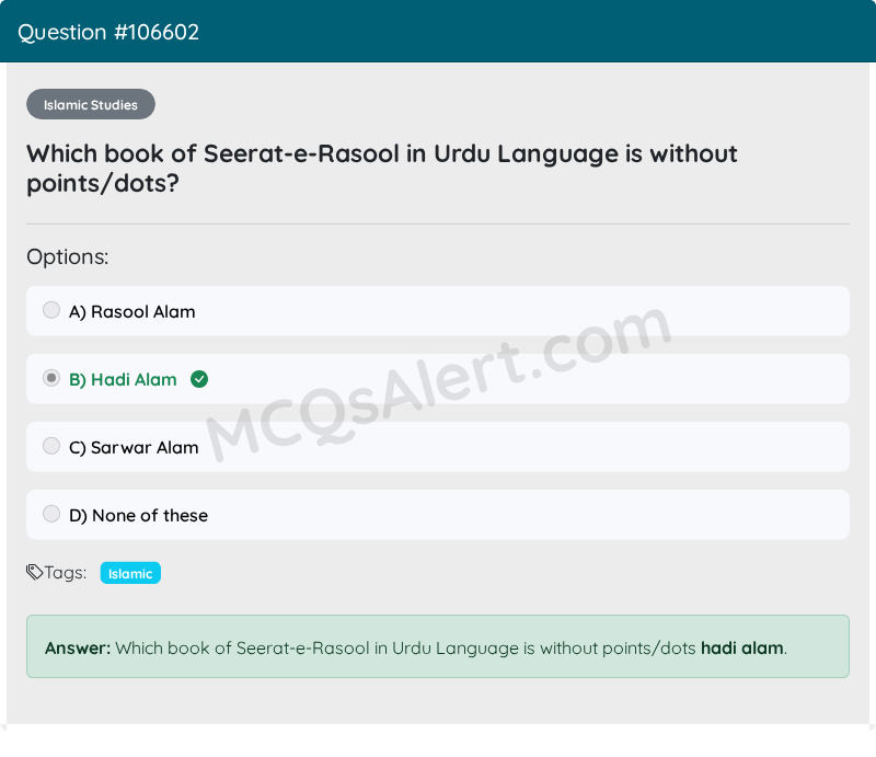 Question Screenshot