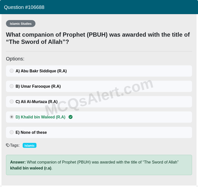 Question Screenshot