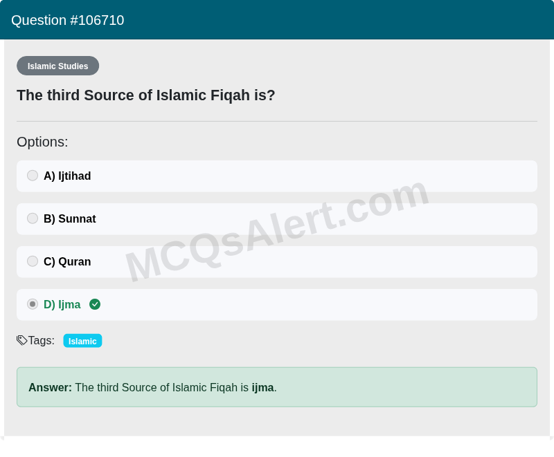 Question Screenshot