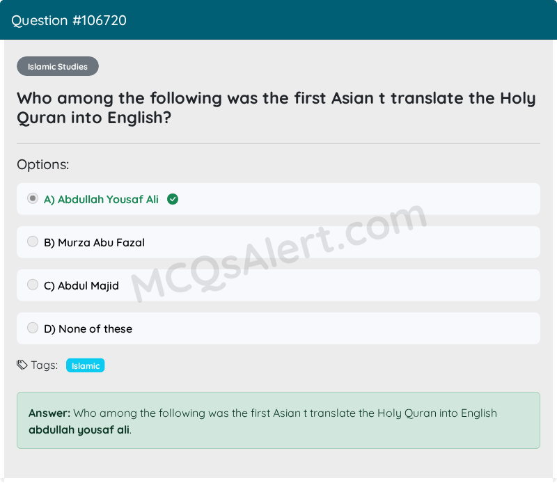 Question Screenshot