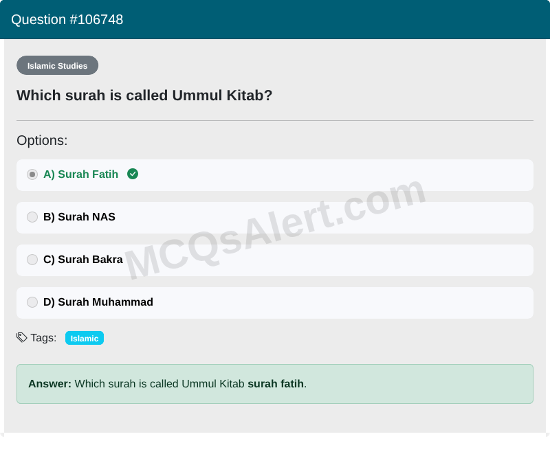 Question Screenshot