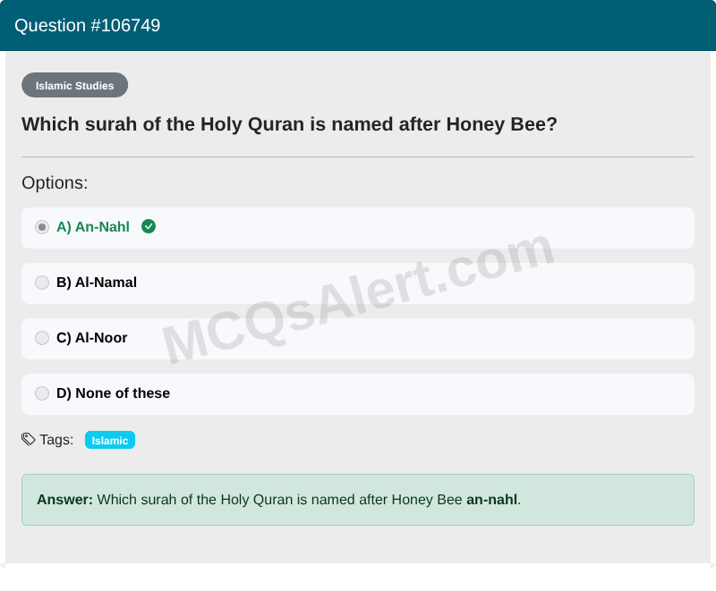 Question Screenshot