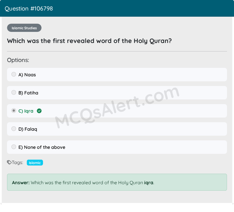 Question Screenshot