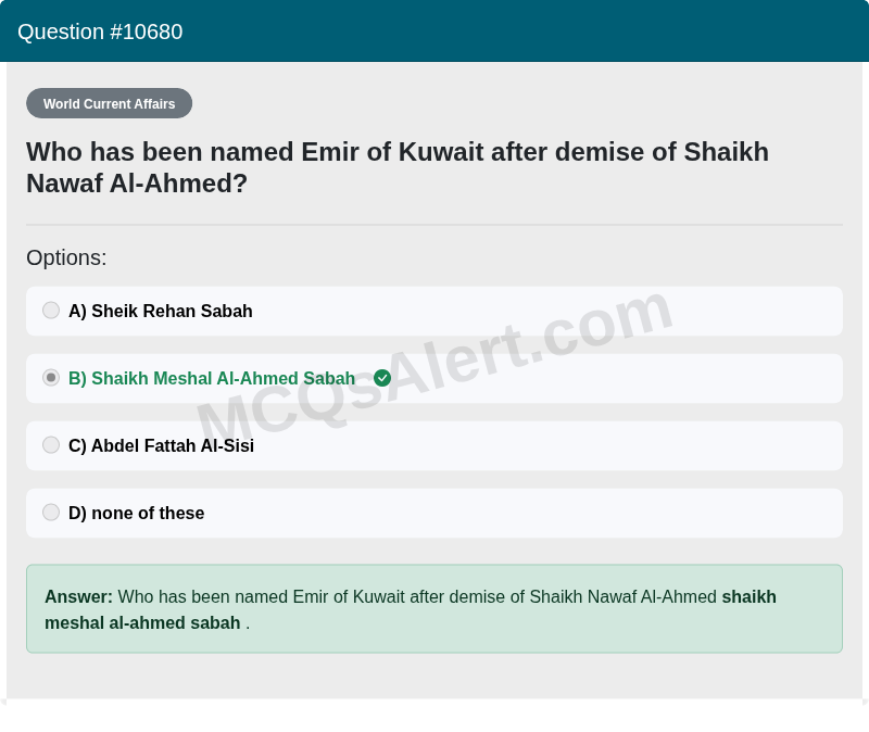 Question Screenshot