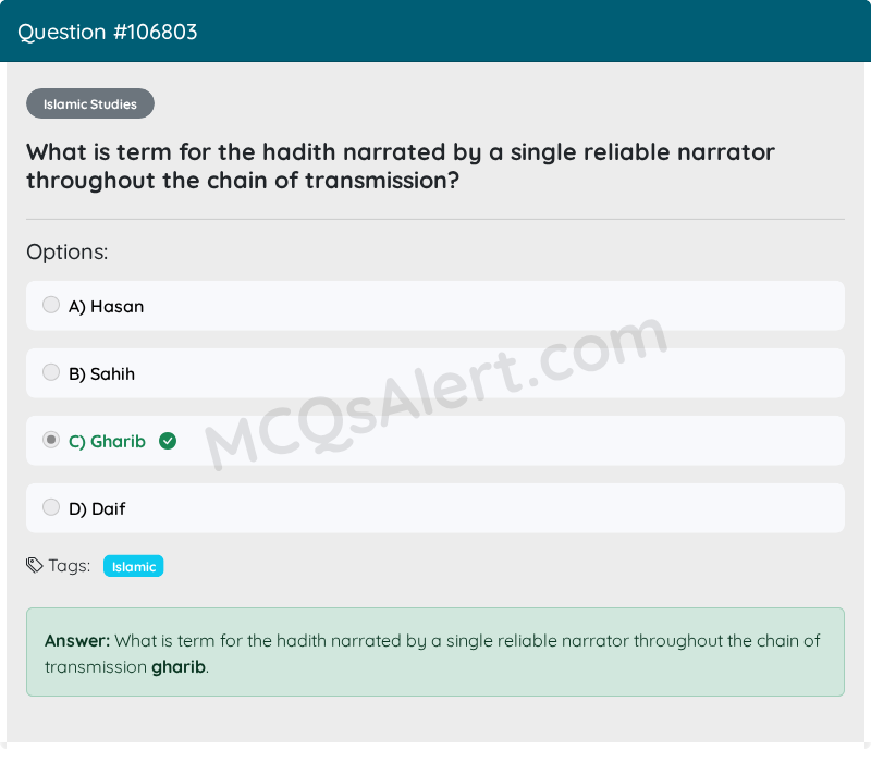 Question Screenshot