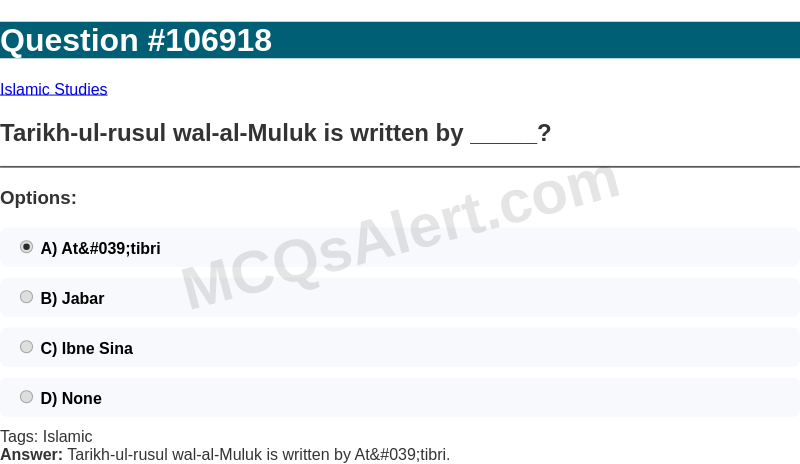 Question Screenshot