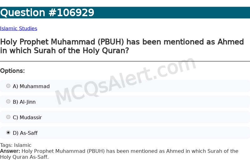 Question Screenshot