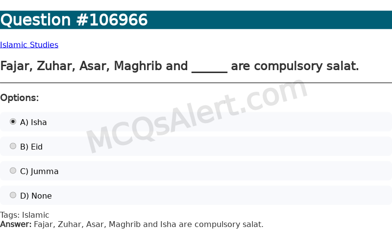Question Screenshot
