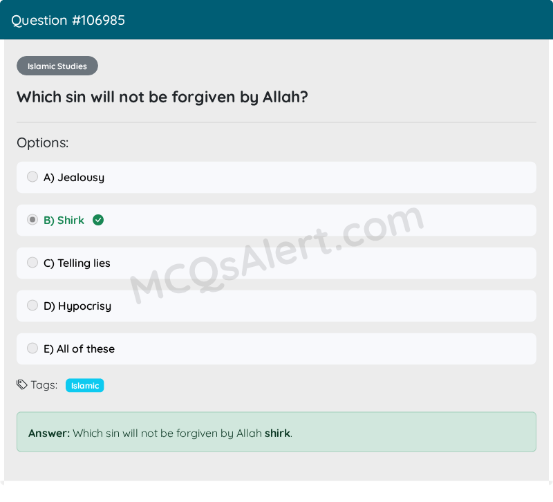 Question Screenshot