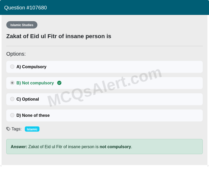 Question Screenshot