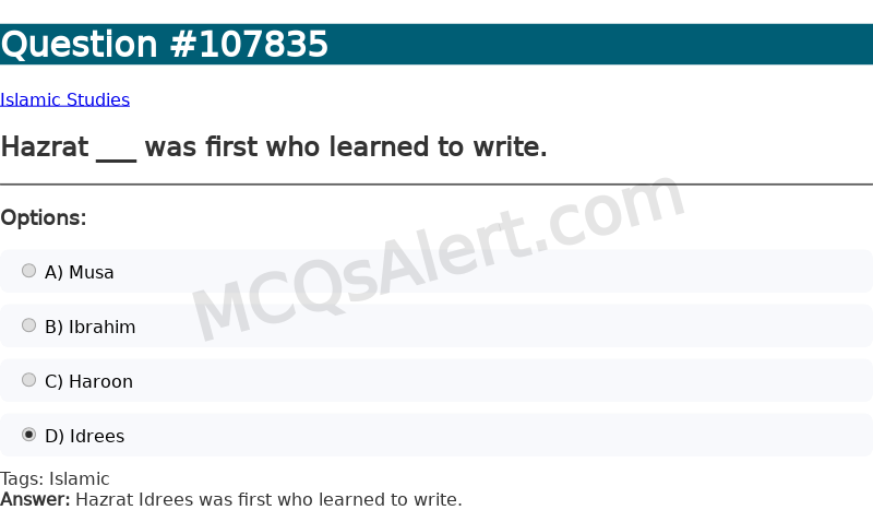 Question Screenshot
