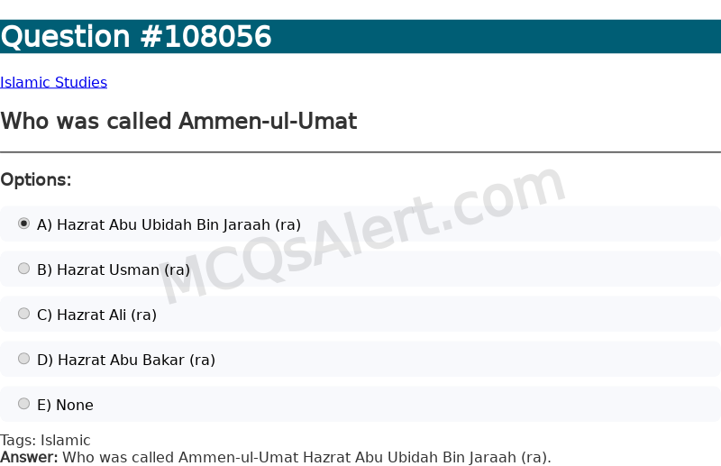 Question Screenshot