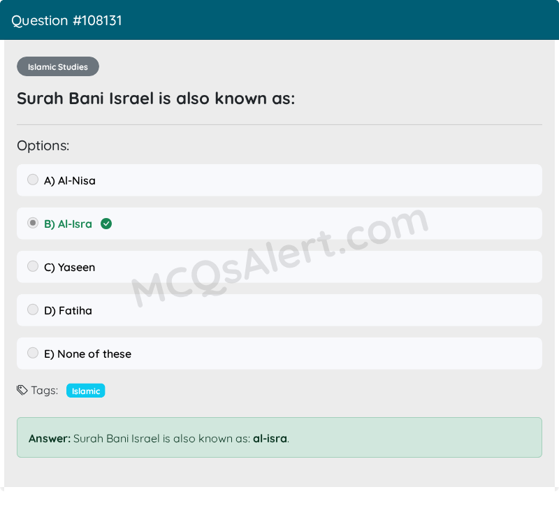 Question Screenshot
