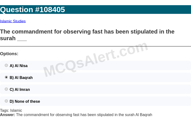 Question Screenshot