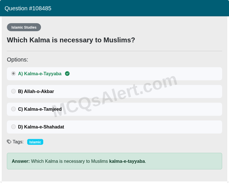 Question Screenshot