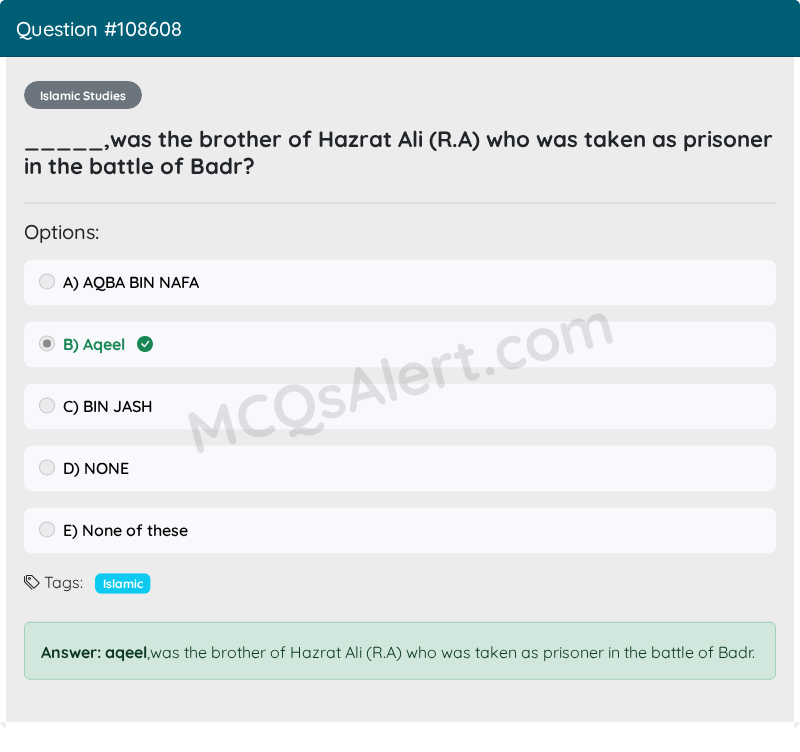 Question Screenshot