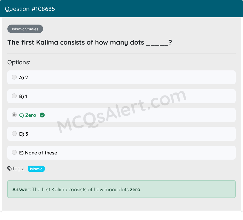 Question Screenshot