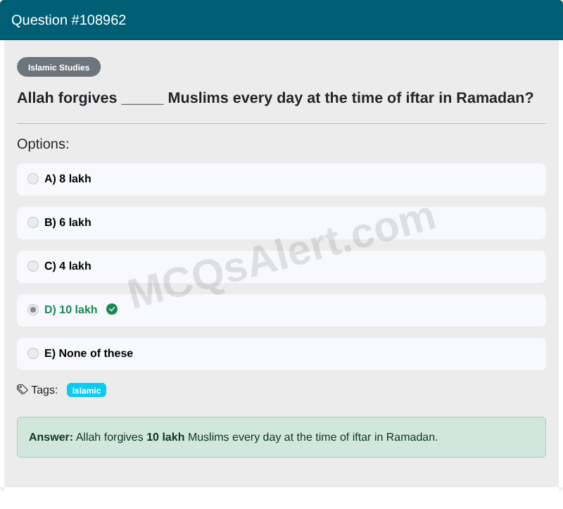Question Screenshot