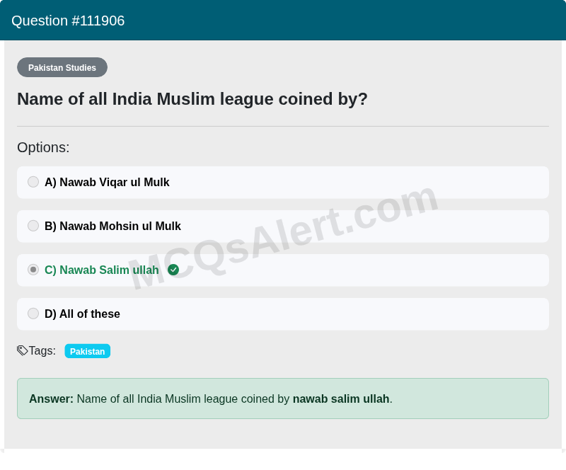 Question Screenshot