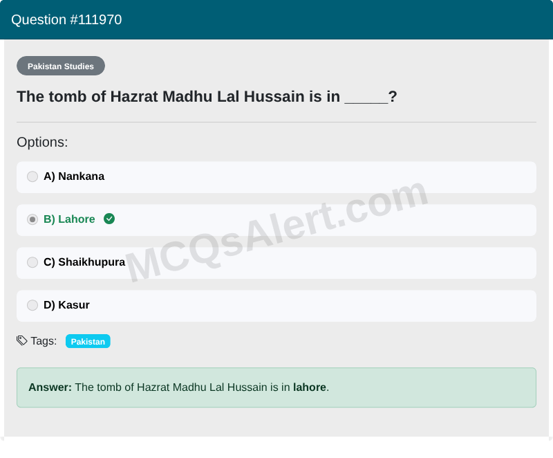 Question Screenshot