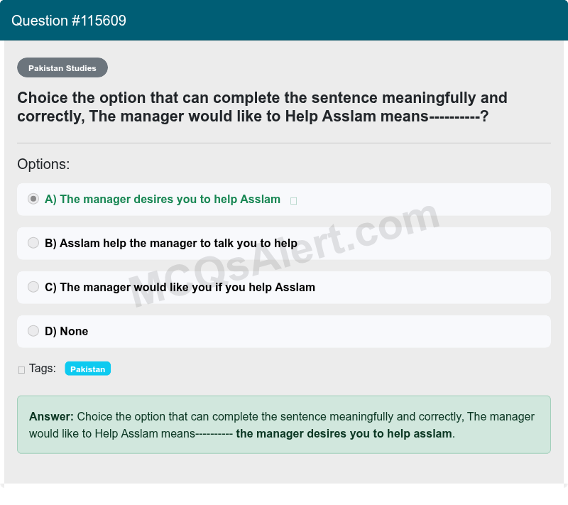 Question Screenshot
