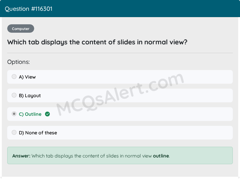 Question Screenshot