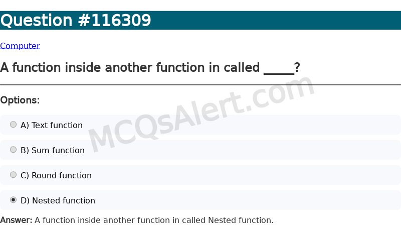Question Screenshot