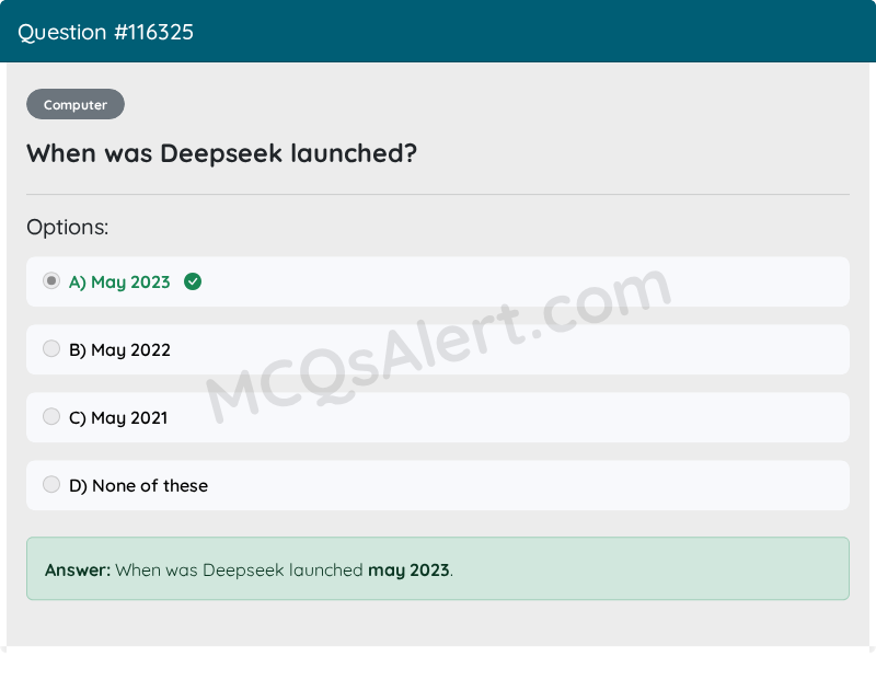 Question Screenshot