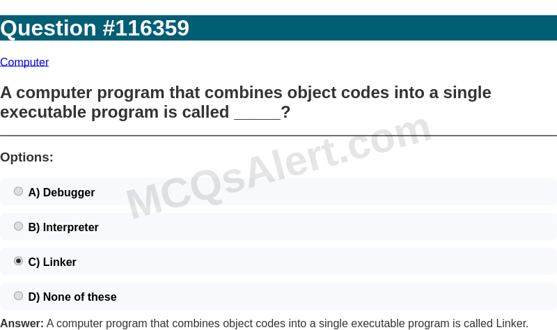 Question Screenshot