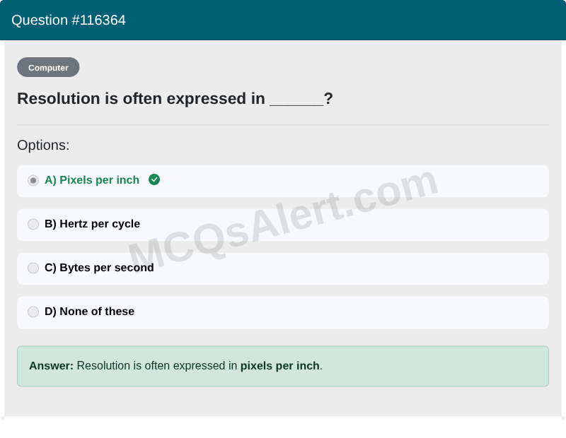 Question Screenshot