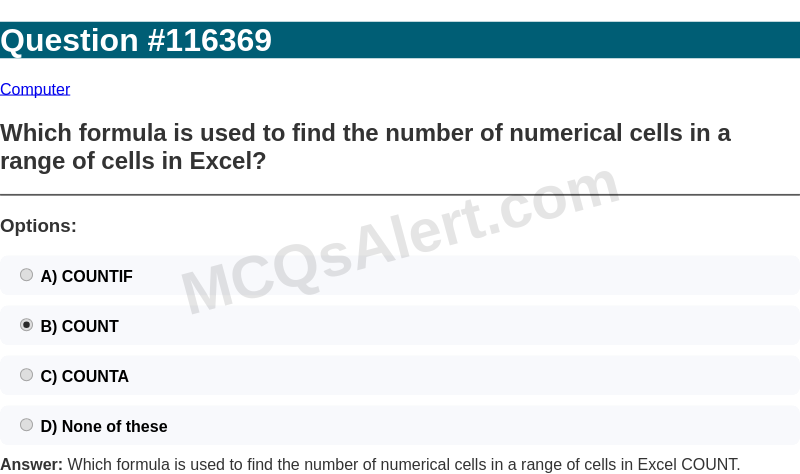 Question Screenshot